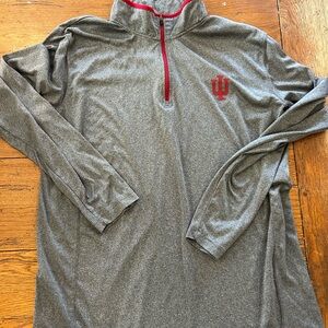 Indiana University Gray Quarter-Zip Pullover